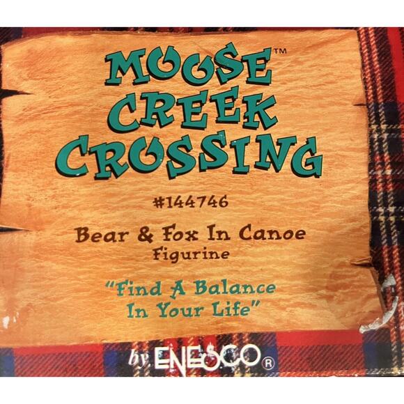 Enesco Moose Creek Crossing “Find a Balance in Your Life” 1995 Bear Fox #144746 - Picture 6 of 6